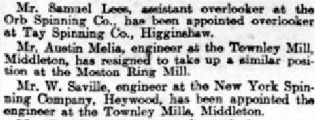 Cotton Factory Times Nov 17th 1911