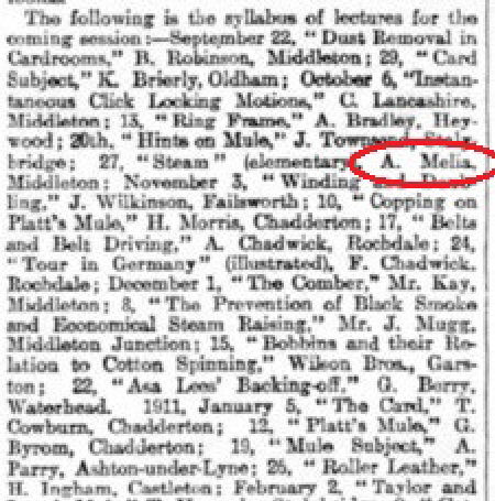 Cotton Factory Times Sept 16th 1910