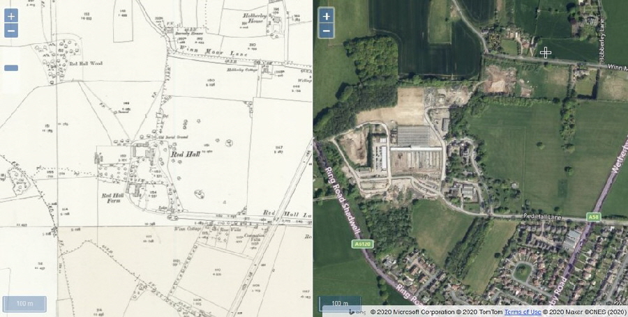 Red Hall Leeds map