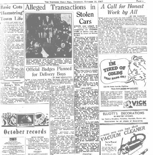 Daily Mail Thursday October 16th 1947