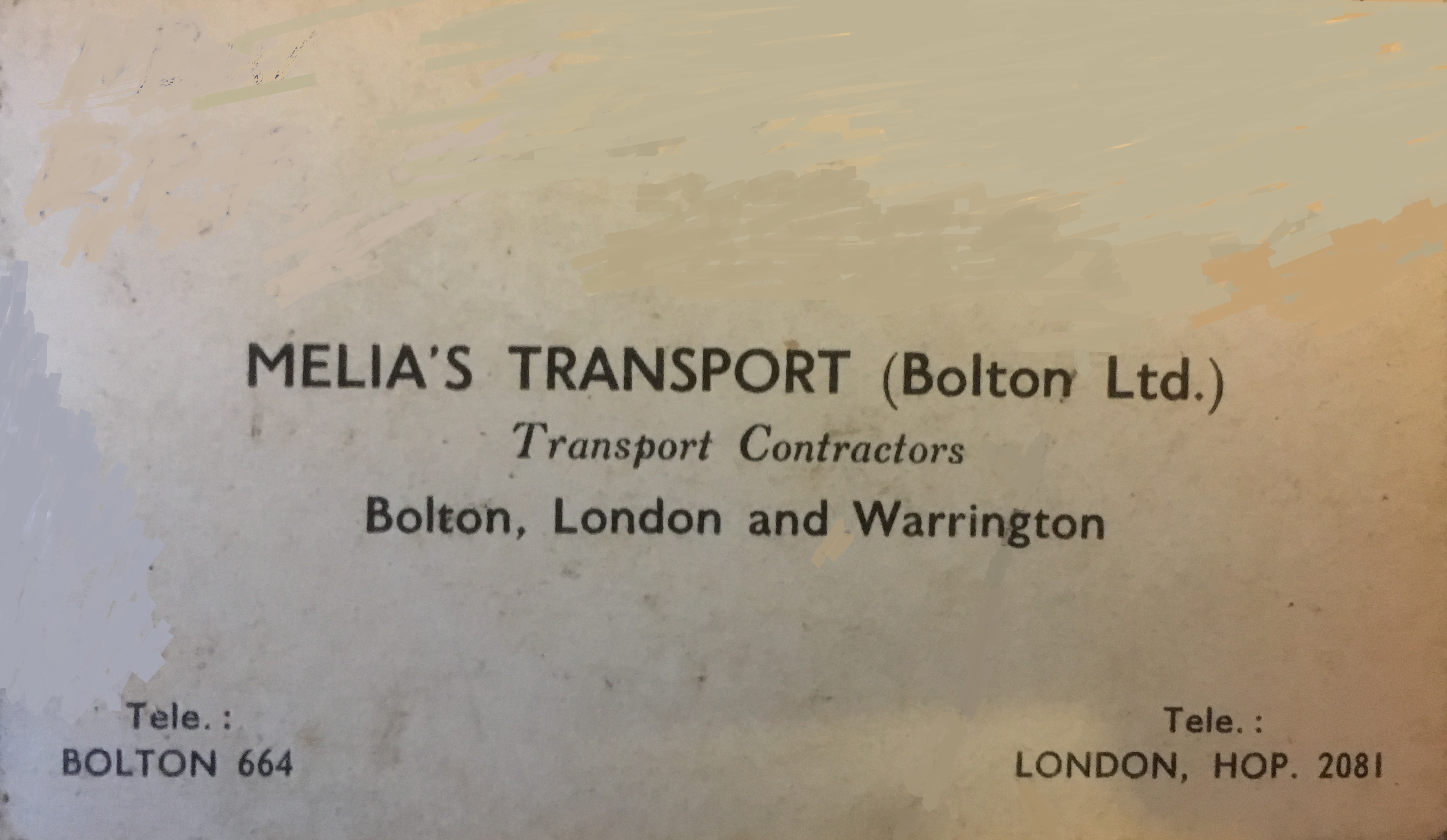 Melia's business card circa 1936a